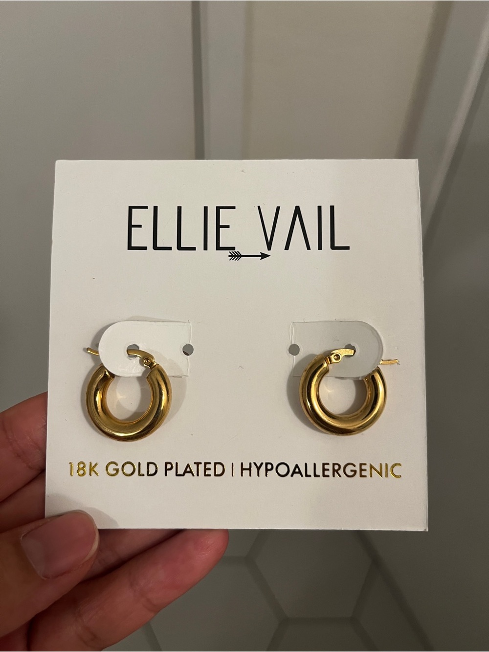 Ellie Vail 18K Gold Plated Double Hoop Earrings